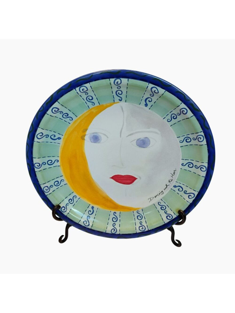 Pfaltzgraff Villa Della Luna 2004 Dancing w Moon Serving Platter 15" Celestial